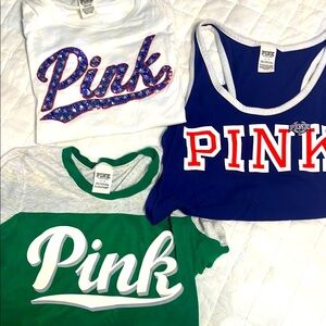 PINK Victoria's Secret  Short Sleeve Tee Trio